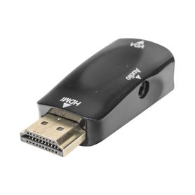 adaptador convertidor hdmi a vga   hdmi macho a vga hembra  resolución 1920x1080  60hz   adaptador de audio de 35 mm  chapado e