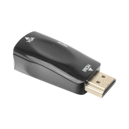 Adaptador (convertidor) Hdmi A Vga  / Hdmi Macho A Vga Hembra / Resolución 1920x1080  60hz  / Adaptador De Audio De 3.5 Mm / Cha