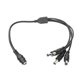 cable con conector jack hembra de 35 mm con 4 salidas de jack macho divisor de energia   tipo pulpo  4 conectores macho  1 cone