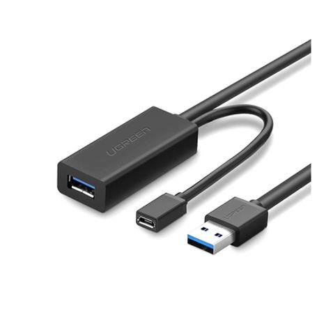 Cable De Extensión Activo Usb 3.0 Con Puerto De Alimentación Micro Usb / 5 Metros / Usb 3.0 A 5gbps / No Requiere Controlador / 