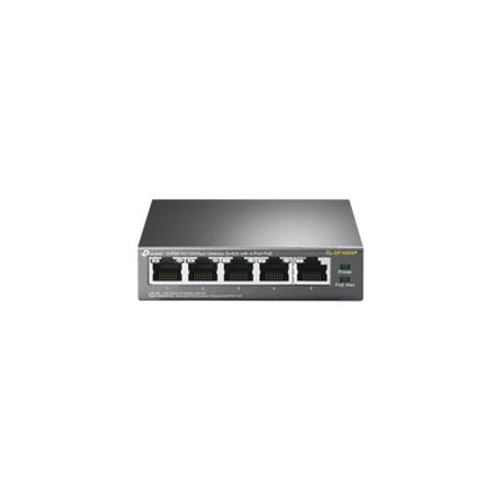 Switch Poe No Administrable De Escritorio / 5 Puertos 10/100 Mbps / 4 Puertos Poe Af/at / Presupuesto 67 W / Modo Extensor Hasta