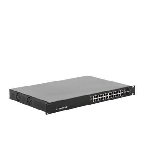 Switch Edgemax Administrable De 24 Puertos Gigabit Con Poe/poe Pasivo 24v  2 Puertos Sfp 250 W
