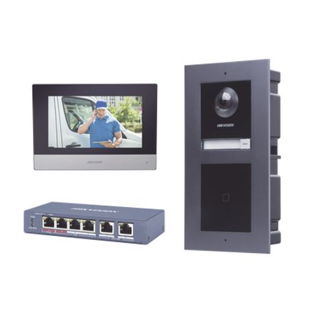kit de videoportero ip con llamada a app de smartphone y lector de tarjetas em  2da generación modular  montaje para empotrar i