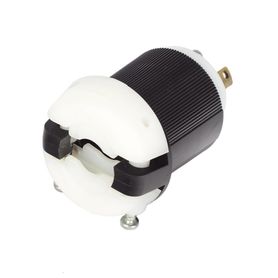 clavija industrial con bloqueo de media vuelta  30 a 250 v ca  2 polos 3 hilos  color blanco y negro  nema l630p204368