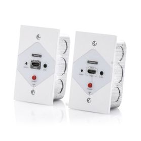 kit extensor hdmi en placas de pared para distancias de 40 metros  resolución 1080p  60 hz  cat 66a 7  hdr cero latencia  sopor