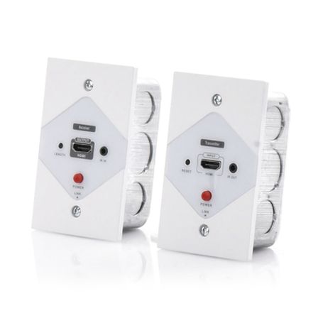 Kit Extensor Hdmi En Placas De Pared Para Distancias De 40 Metros / Resolución 1080p  60 Hz / Cat 6/6a/ 7 / Hdr/ Cero Latencia /