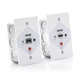 kit extensor hdmi en placas de pared para distancias de 40 metros  resolución 1080p  60 hz  cat 66a 7  hdr cero latencia  sopor