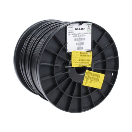 Bobina De 1000 Ft ( 305 M ) Cat5e Con Gel Para Exterior Color Negro Para Aplicaciones En Sistemas De Redes De Datos Y Cableado E