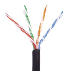 bobina de 1000 ft  305 m  cat5e con gel para exterior color negro para aplicaciones en sistemas de redes de datos y cableado es