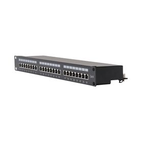 panel de parcheo de impacto 110 blindado stp de 24 puertos cat6 19in 65985