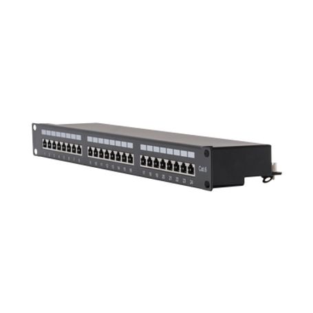 Panel De Parcheo De Impacto (110) Blindado (stp) De 24 Puertos Cat6 19in 