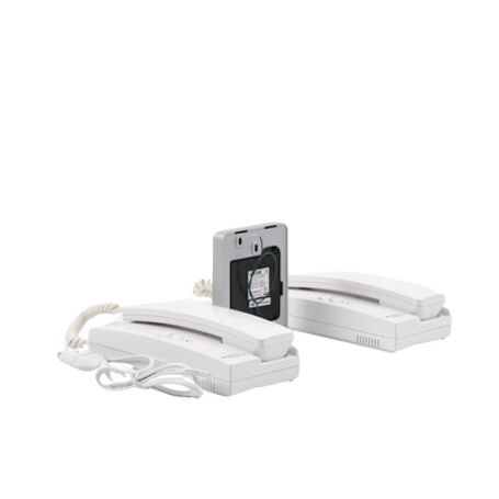 Kit De Audio Portero Con 2 Auriculares Y Frente De Calle 