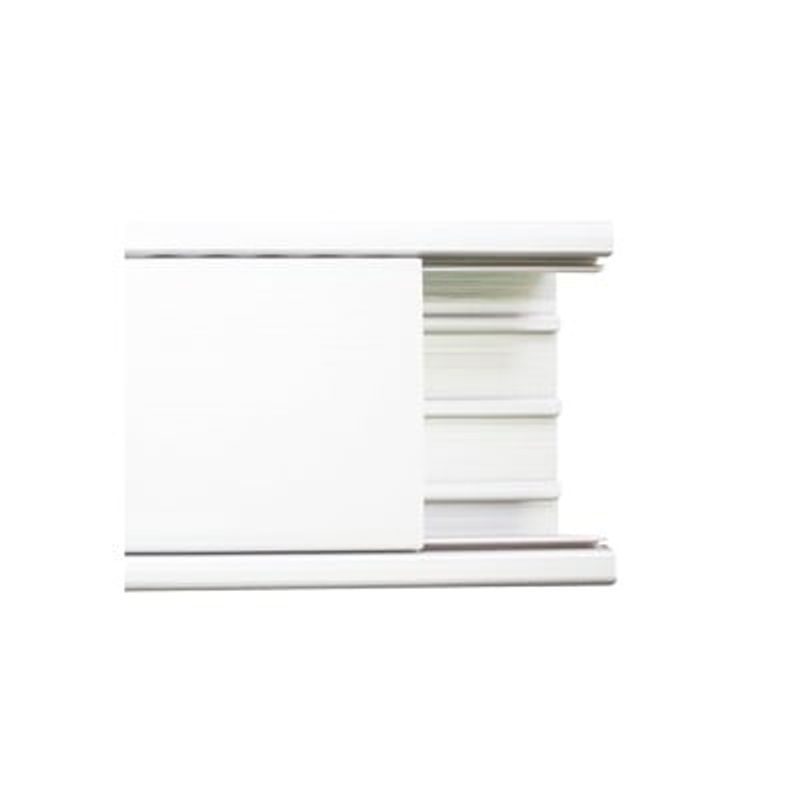 Canaleta Con Tapa En Color Blanco De Pvc Auto Extinguible 100 X 52 X 2500mm (550101250)