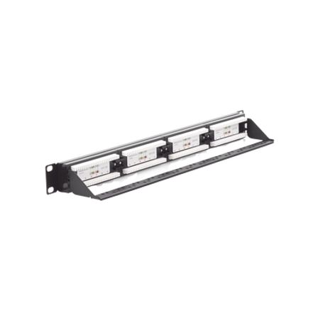 Panel De Parcheo De Impacto (110) Utp De 24 Puertos Cat5e 19in Con Barra Para Organizar Cable