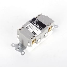 contacto de autoverificación gfci con interruptor de falla a tierra de 15 a 125 v 2 polos 3 hilos color blanco nema 515r grado 