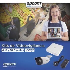 kit turbohd 1080 lite  dvr 4 canales  4 cámaras bala exterior 28 mm  transceptores  conectores  fuente de poder profesional8841