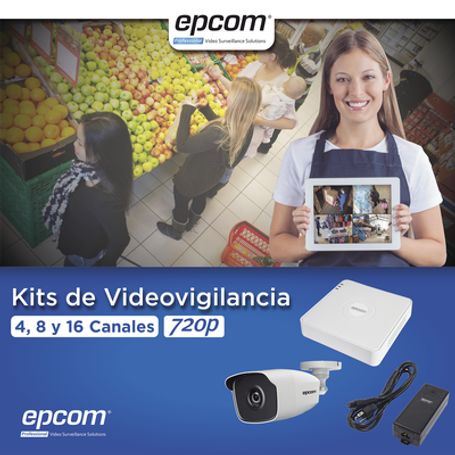 Kit Turbohd 1080 Lite / Dvr 4 Canales / 4 Cámaras Bala (exterior 2.8 Mm) / Transceptores / Conectores / Fuente De Poder Profesio