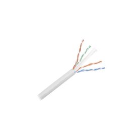 bobina de cable utp de 305 m de cobre netkey gris claro categoria 6 24 awg 1000mbps  riser cmr de 4 pares74375
