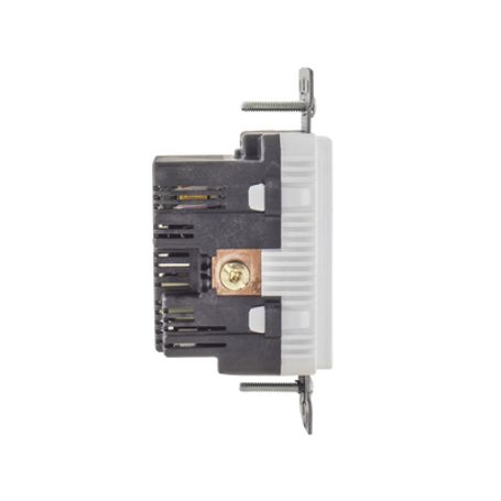 Contacto Dúplex Con 2 Puertos Usb 15a 125v 2 Polos 3 Hilos Color Blanco. 
