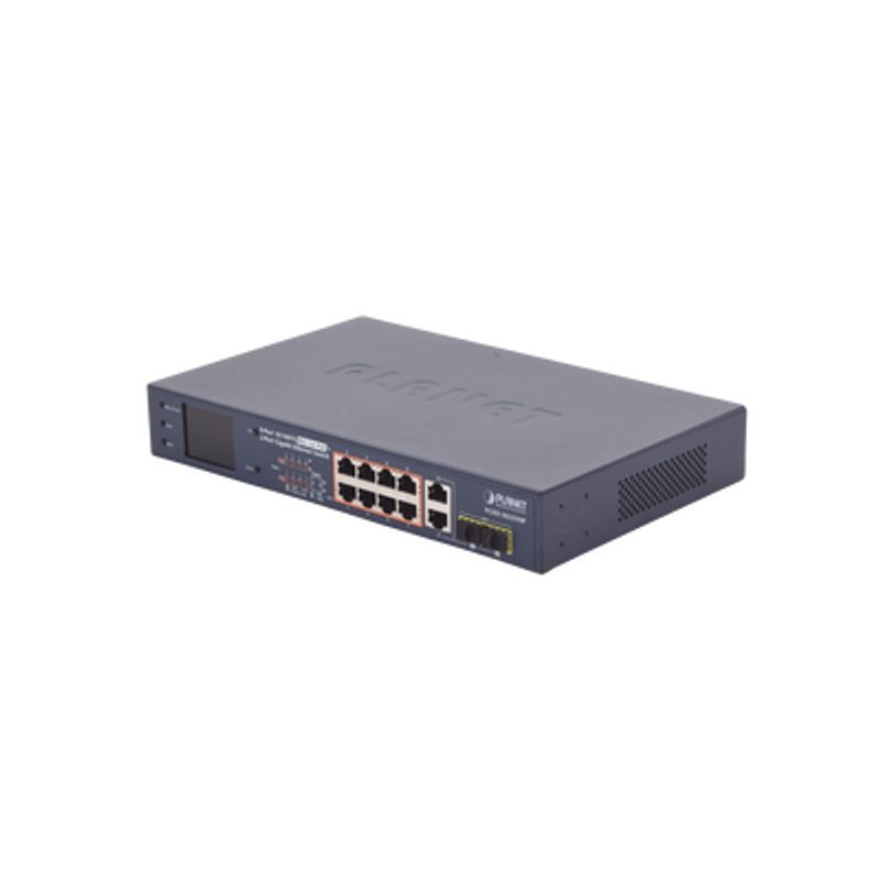 Switch Poe / Distancia 250 Metros / 8 Puertos  2 Combo Tp/sfp Gigabit Y Pantalla Lcd Para Monitoreo