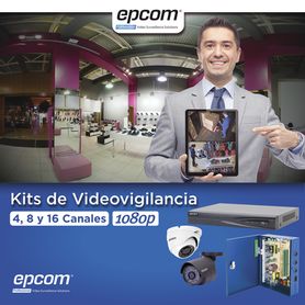 kit turbohd 1080p  dvr 16 canales  8 cámaras bala exterior 28 mm  8 cámaras eyeball exterior 28 mm  transceptores  conectores  