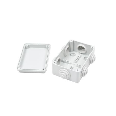 Caja De Derivación De Pvc Autoextinguible Con 6 Entradas Tapa Atornillada 120 X 80 X 50 Mm (4.74 X 3.15 X 1.97 In) Para Exterior