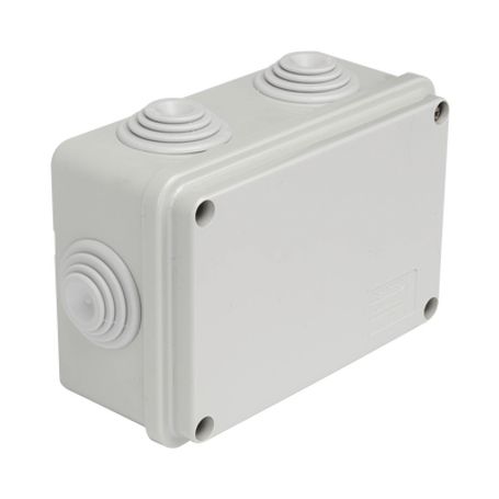 Caja De Derivación De Pvc Autoextinguible Con 6 Entradas Tapa Atornillada 120 X 80 X 50 Mm (4.74 X 3.15 X 1.97 In) Para Exterior