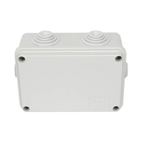 Caja De Derivación De Pvc Autoextinguible Con 6 Entradas Tapa Atornillada 120 X 80 X 50 Mm (4.74 X 3.15 X 1.97 In) Para Exterior