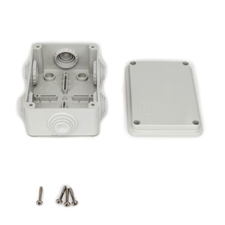 Caja De Derivación De Pvc Autoextinguible Con 6 Entradas Tapa Atornillada 120 X 80 X 50 Mm (4.74 X 3.15 X 1.97 In) Para Exterior