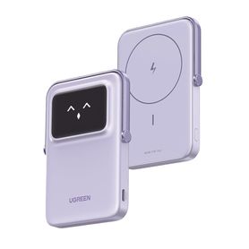 power bank inalambrico  5000mah  75w    con emojis de estado  carga rápida usbc bidireccional   pantalla tft  inteligente  13 n