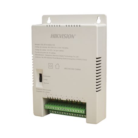 fuente de poder regulada 12 vcc  135 vcc  15 vcc para 16 cámaras  1 amp por salida  voltaje de entrada 90  130 vca  soporta 4k 