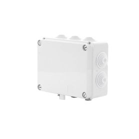 caja de derivación de pvc autoextinguible con 10 entradas tapa atornillada 190 x 140 x 70 mm para exterior ip5580752