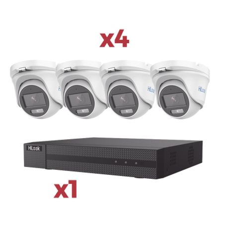 kit dvr 4 canales turbohd  1 canal ip  2 megapixel 1080plite  acusense lite  audio por coaxitron  1 bahia de disco duro  4 cáma
