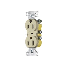 contacto duplex 15a 125v 2 polos 3 hilos  cableado posterior y lateral  nema 515r  color marfil