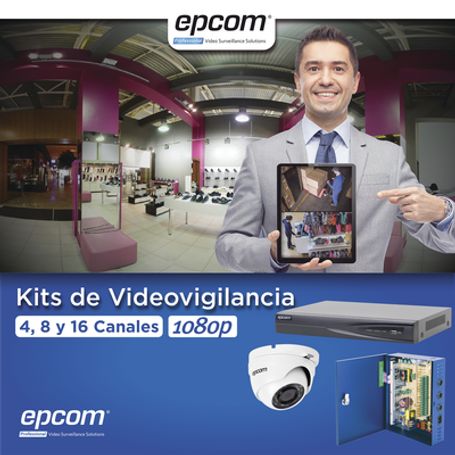 kit turbohd 1080p  dvr 16 canales  16 cámaras eyeball exterior 28 mm  transceptores  conectores  fuente de poder profesional882