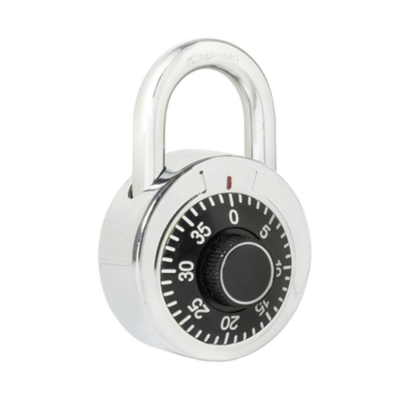 Candado De Combinación / Medida 50 Mm/ Nivel De Seguridad 3 / Combinación De Disco / Color Negro.