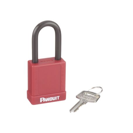 Candado De Bloqueo Loto De Seguridad Dieléctrico Con Llave Única Diámetro De 6.5 Mm Color Rojo