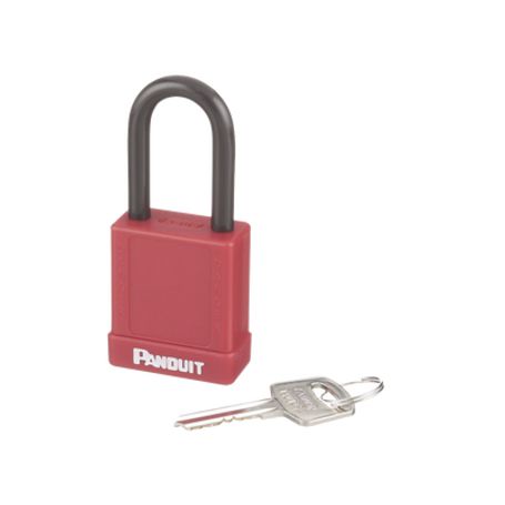 Candado De Bloqueo Loto De Seguridad Dieléctrico Con Llave Única Diámetro De 6.5 Mm Color Rojo