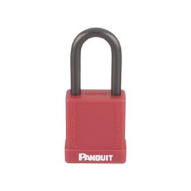 candado de bloqueo loto de seguridad dieléctrico con llave única diámetro de 65 mm color rojo190489