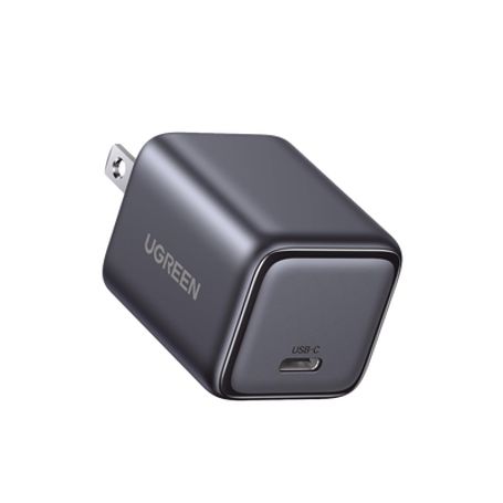 cargador mini de 30w  1 usbc de carga rápida  tecnologia gan ii  carga inteligente  múltiple protección  mayor eficiencia energ