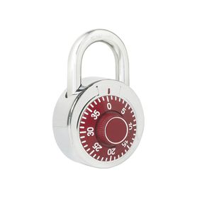 candado de combinación  medida 50 mm nivel de seguridad 3  combinación de disco  color rojo