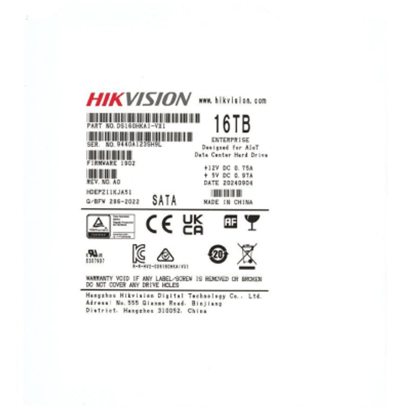 Disco Duro Empresarial / 16 Tb / 7200 Rpm / Interfaz Sata 6 Gb/s / Búfer De 512 Mb / Disenado Para Operación 24/7 / Transferenci