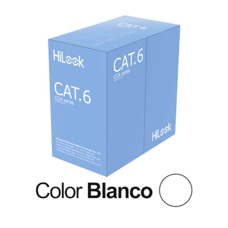 Cable De Red U/utp Cat6 23awg / Cumple Ansi/tia568.2d / Rohs 2.0 / Cpr Fca / Longitud 305 M / Pvc Blanco / Resistencia A La Trac