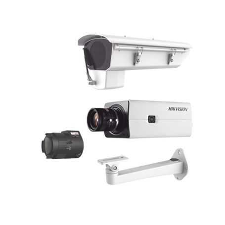 kit de cámara ip con gabinete para cuartos frios con ventilador calefacción y parabrisas incluye lente varifocal