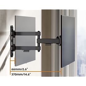 soporte de pared articulado para pantallas o monitores  compatibilidad vesa 75x75  200x200  hasta 43 pulgadas  capacidad máxima