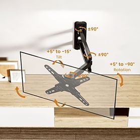 soporte de pared articulado para pantallas o monitores  compatibilidad vesa 75x75  200x200  hasta 43 pulgadas  capacidad máxima