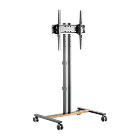 soporte móvil para pantalla  compatibilidad vesa 200x200 hasta  600x400  ruedas con frenos  ajuste de altura y ángulo  soporte 
