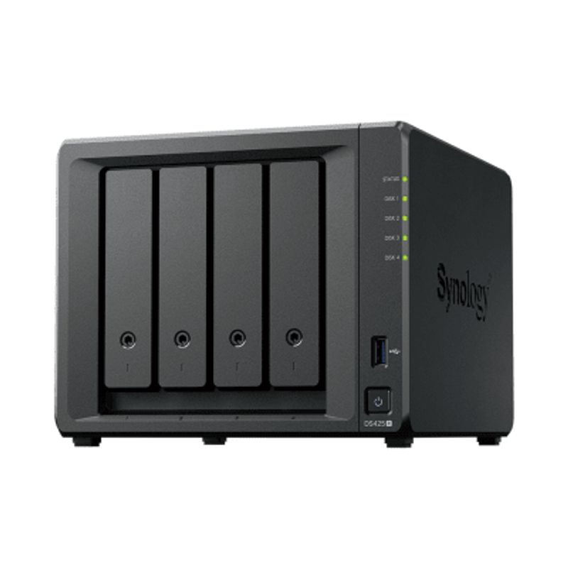 Nas Diskstation Ds425  4 Bahias  Intel Celeron J4125 2.7 Ghz  2 Gb Ddr4 / 2.5gbe  1gbe  2 Puertos Usb 3.2 Gen 1  2 Ranuras M.2 N