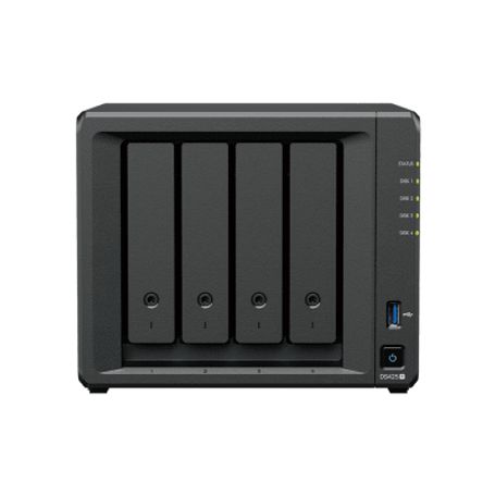 Nas Diskstation Ds425  4 Bahias  Intel Celeron J4125 2.7 Ghz  2 Gb Ddr4 / 2.5gbe  1gbe  2 Puertos Usb 3.2 Gen 1  2 Ranuras M.2 N
