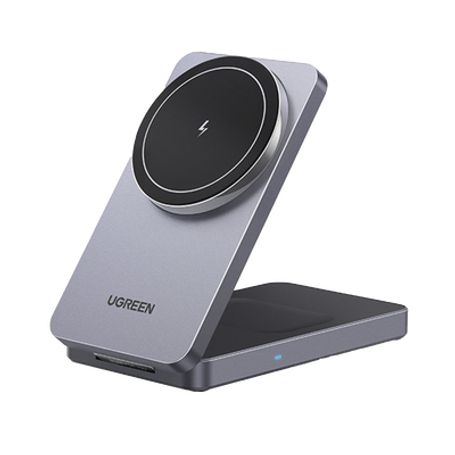 cargador inalámbrico magnético 2 en 1 teléfono y airpods